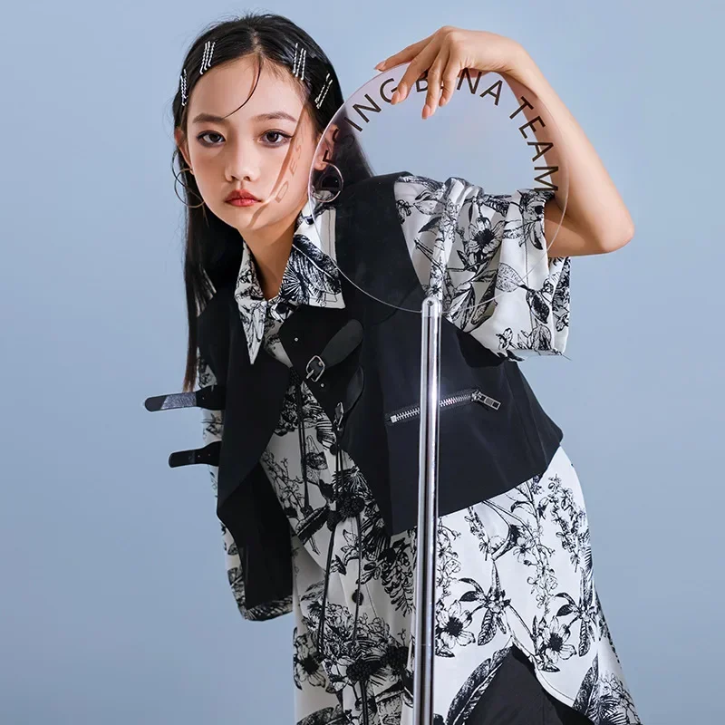 

Ballroom Rave Clothes Stage Costume Street Dance Girl Boy Jazz Dance Costume Clothes Hip Hop Children Modern Dancing Clothes