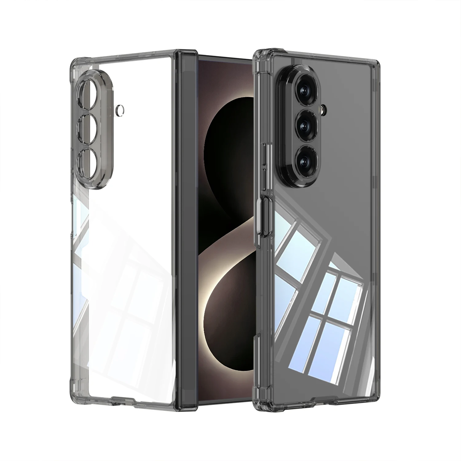 Transparent Anti-drop Four-corner Airbag Hinge Protective Phone Case for Samsung Galaxy Z Fold  8 Ultra Fold8 Lens Protect Cover