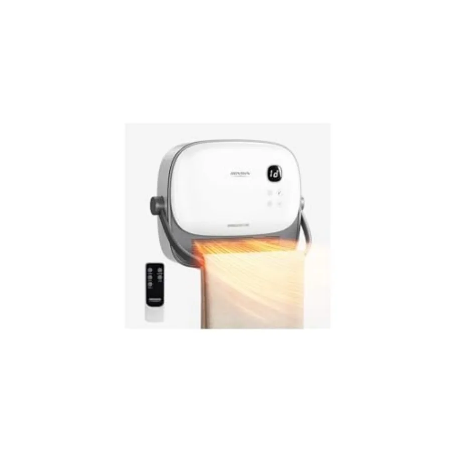 1500W Wall Heater with Remote Control, Freestanding and Wall-Mounted Electric Space Heater with Portable Handle, 12H Timer, PTC