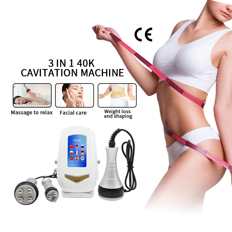 40K 3-in-1 Ultrasonic Body Shaping Instrument Negative Pressure Slimming Beauty Massage  Facial Care Beauty Salon Dedicated