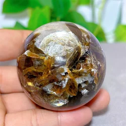 Phlogopite Sphere  Crystal Minerals Quartz Stone Natural Home Decoration Reiki Craft Energy Meditation Spiritual Healing +Stand