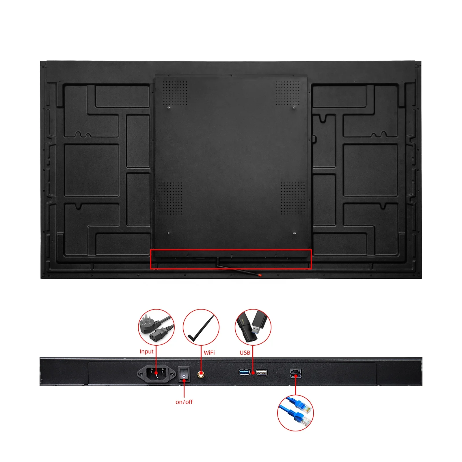 55 Inch Wall Mounted Digital Menu Screen Android Business Display Advertising PlayerIndoor Wall Mount Digital Signage