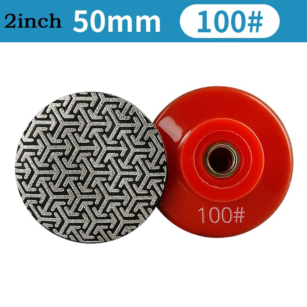 

1pc 2 Inch 50mm Electroplat Diamond Polishing Pads Fast Removal Tile Glass Concrete Stone Metal Polishing Sanding Discs