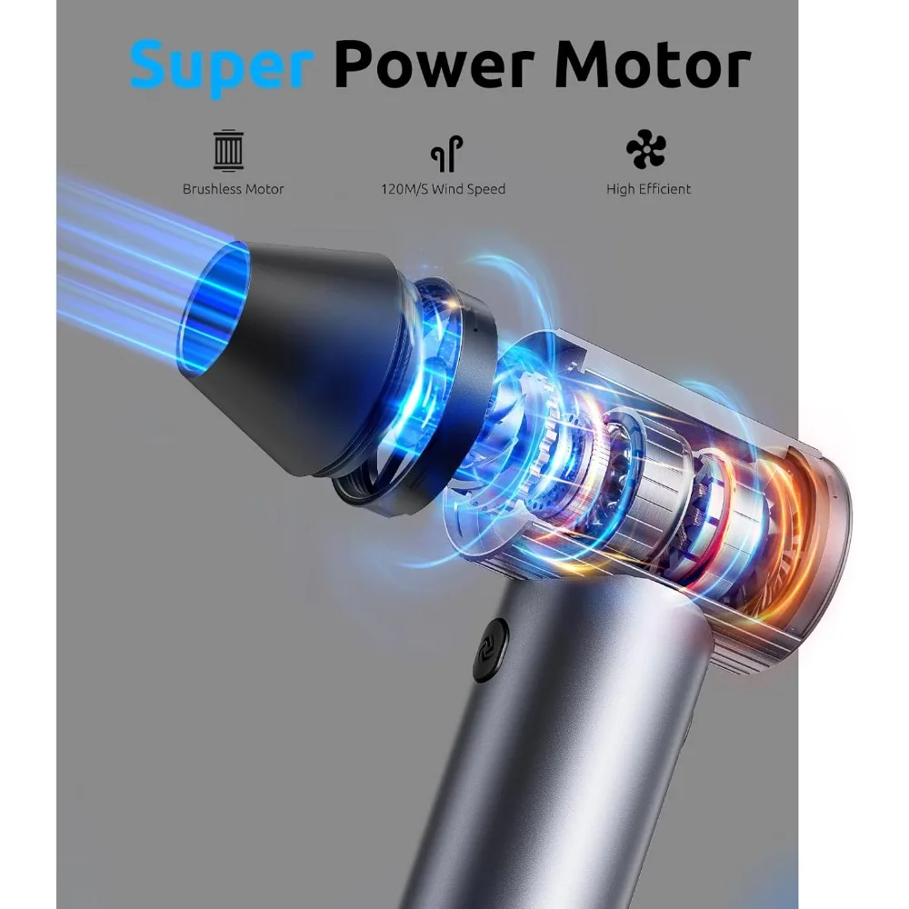 Цельнометаллический струйный сухой мини-вентилятор — электрическая воздушная тряпка 300 000 об/мин — перезаряжаемая воздуходувка сжатого воздуха — мощная воздушная тряпка