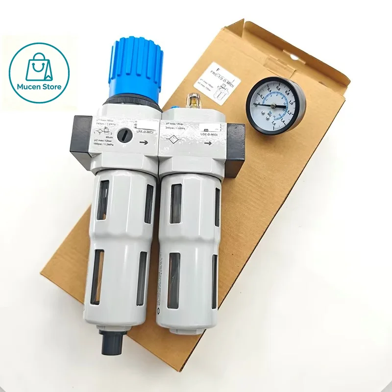 1PC New FRC-1/4-D-MIDI FRC-3/8-D-MIDI Air Filter Regulator 186497 186500 159588 159589 Pneumatic Service Unit