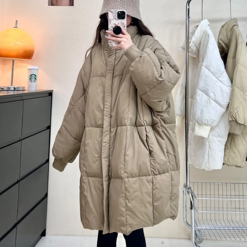 Jacket Women Knee-length Coat Padded Coat Winter Autumn Korean Fasion 2024chic Warm Thick