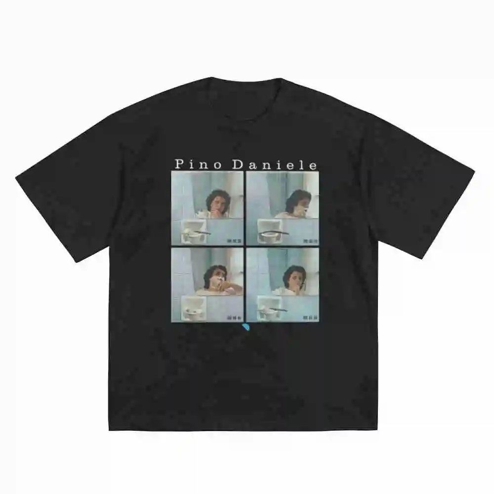 Pino Daniele Album Artwork Short Sleeve Tee 100% Cotton T-Shirt
