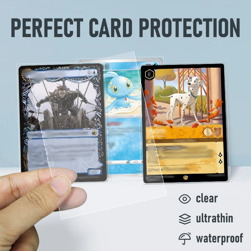 DK Game 500pcs Clear Inner Trading Card Sleeves Toploaders Transparent Perfect Fit Size for Board Games Clear Sleeves