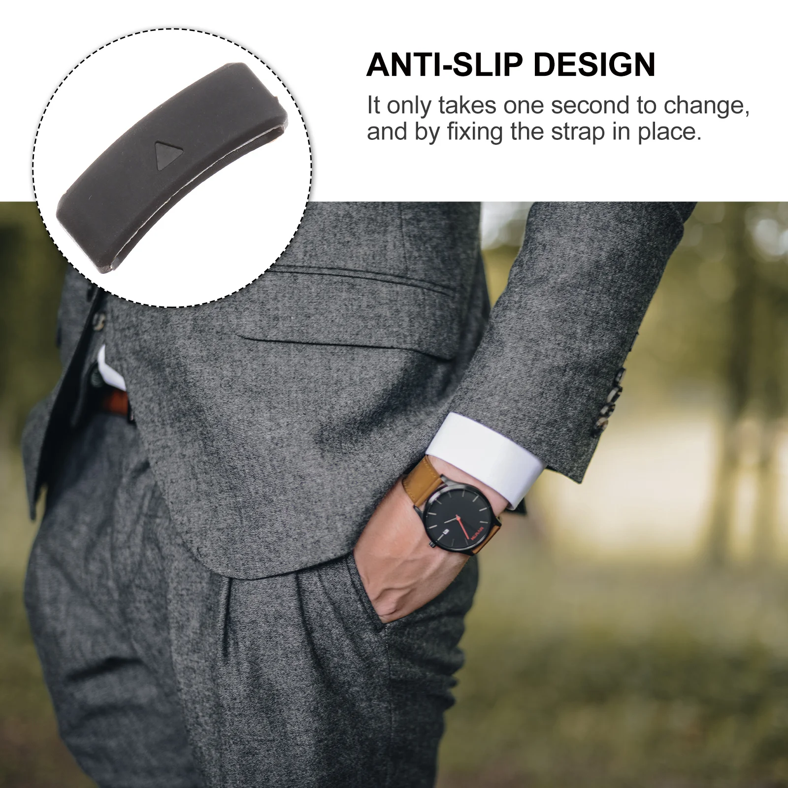 6 Pcs Electronic Circle Watch Strap Clasp Locker Secure Rings Bands Fastener Smartwatch Loop Watchband Buckle Holder for