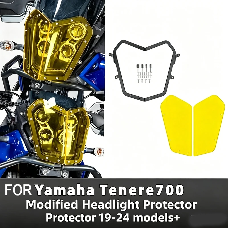 

Motorcycle Front Headlight Guard Lens Head Lamp Cover Protector For Yamaha Tenere700 Tenere 700 T7 XTZ700 XTZ690 2019-2024