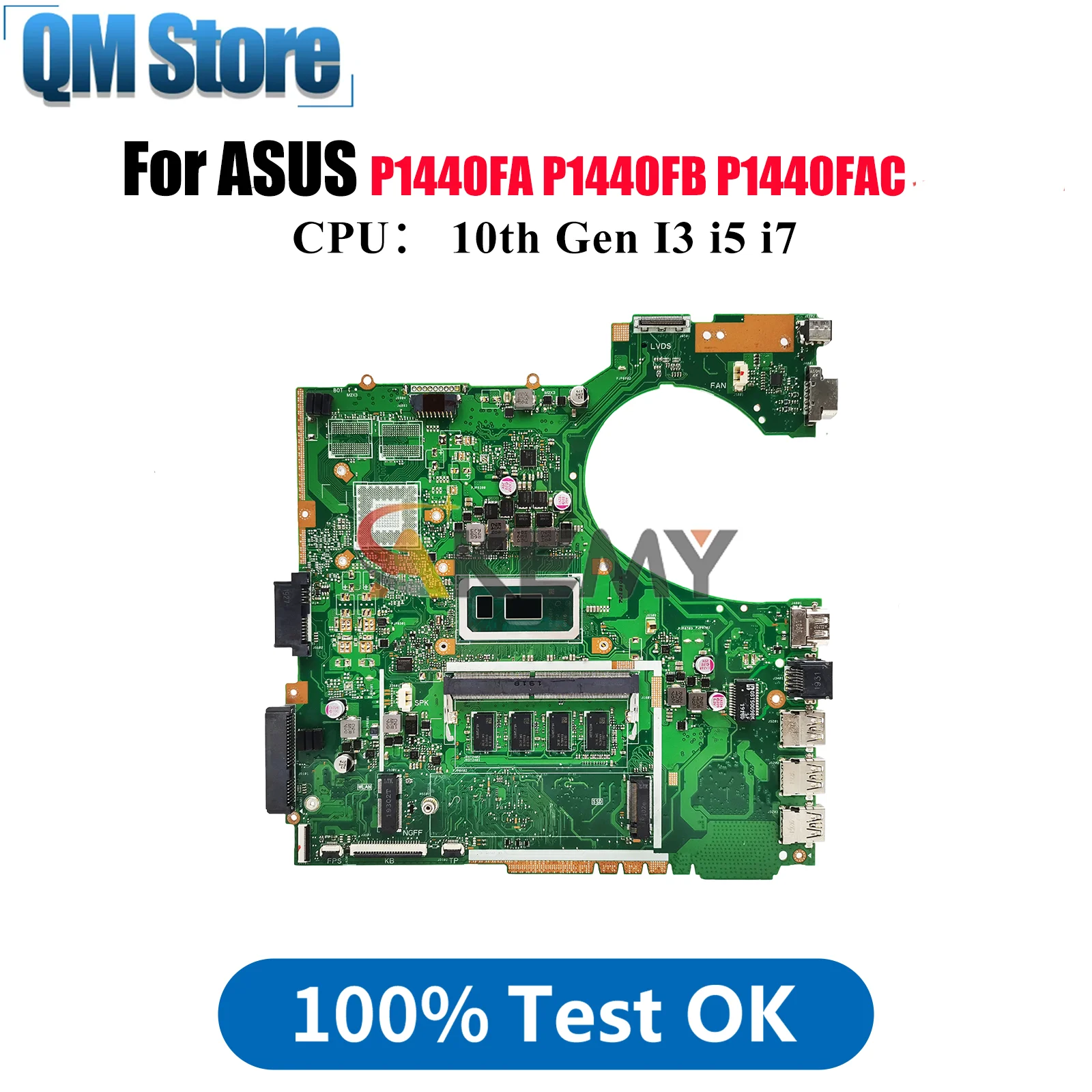 

P1440FA Материнская плата для ноутбука ASUS ProArt P1440F P1440FA P1440FAC P1440FB Материнская плата с 10-го поколения I3 i5 i7 100% тестирование OK stk