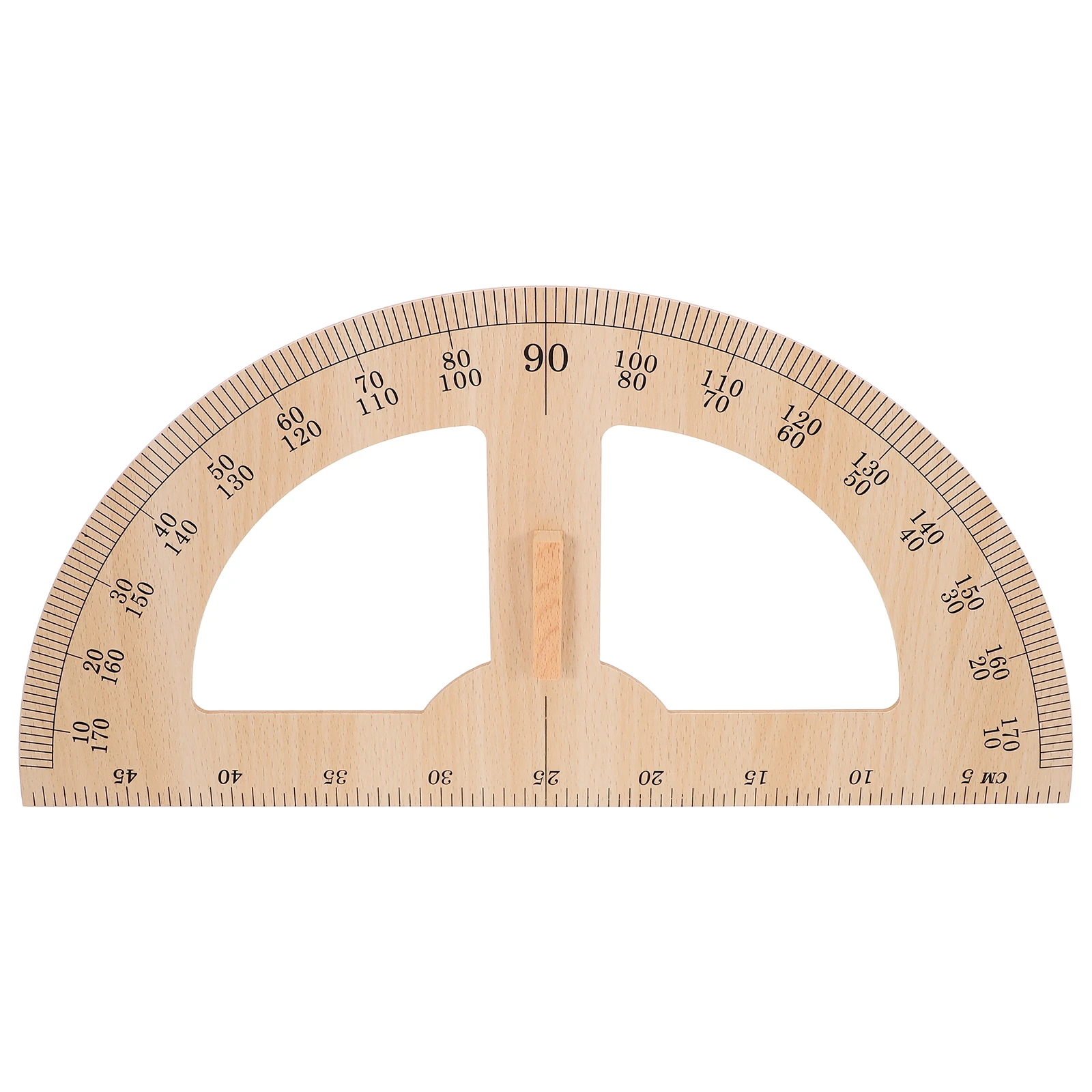 Large Wooden Measuring Ruler Teacher's Teaching Tool Reusable Classroom Aid for Geometry Drawing Measuring Instrument Supplies
