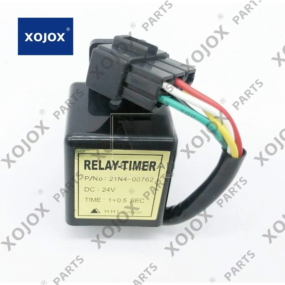 

XOJOX 24V Relay Timer 21N4-00762 For X R80-7 R210-7 R220-7 R220-9 Excavator