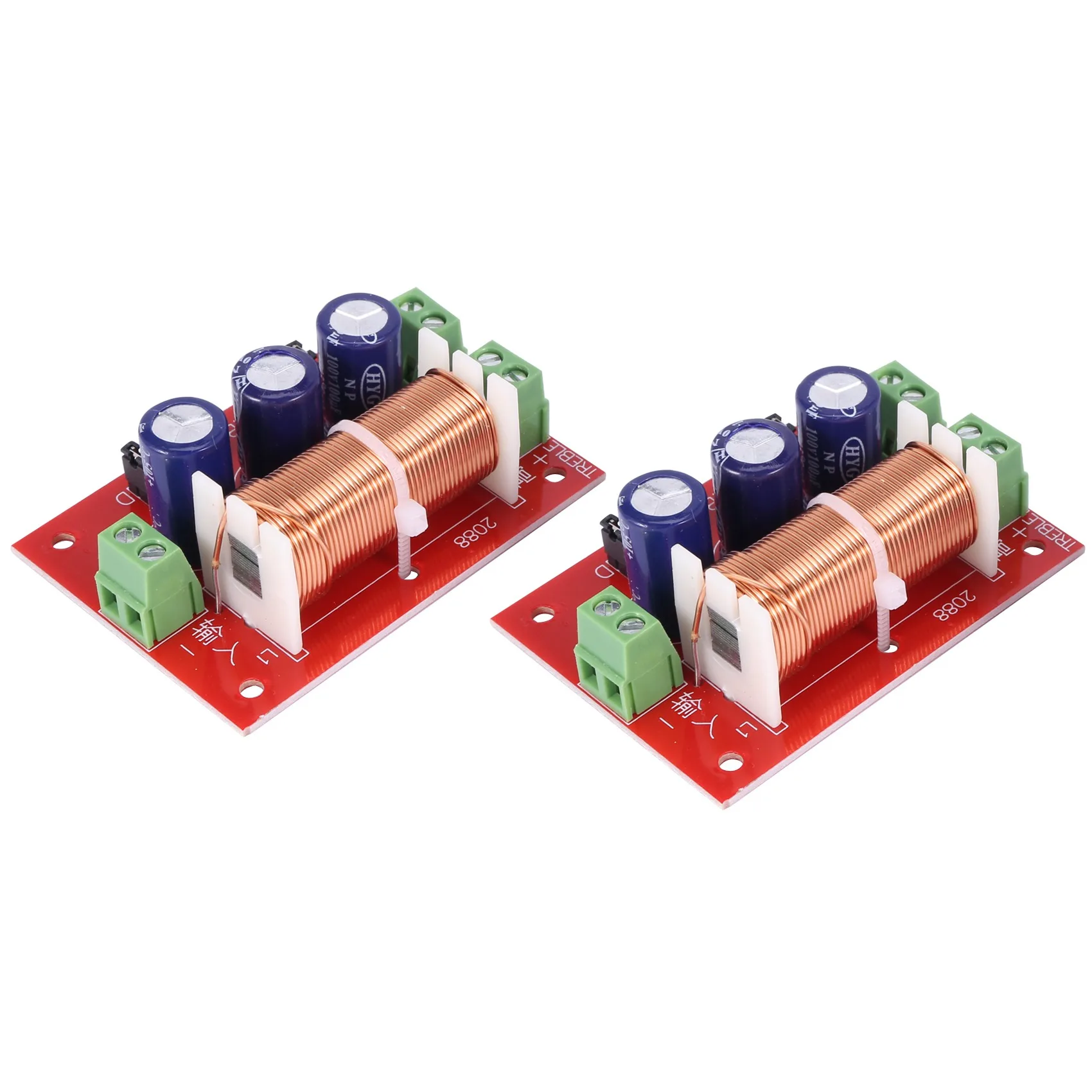 2 Stuks 400W Luidspreker Crossover 2 Weg Audio Aanpassing Tweeter Basluidsprekers Filter Frequentieverdeler Voor 2-16ohm