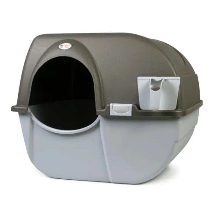 

NRA15 Self Cleaning Litter Box Regular Size Grey for Cat Care with Automatic Cleaning Feature and Odor Control