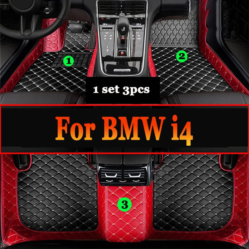 

Car Floor Mats For BMW i4 2022 Custom Auto Foot Pads Automobile Carpet Cover Interior Accessories