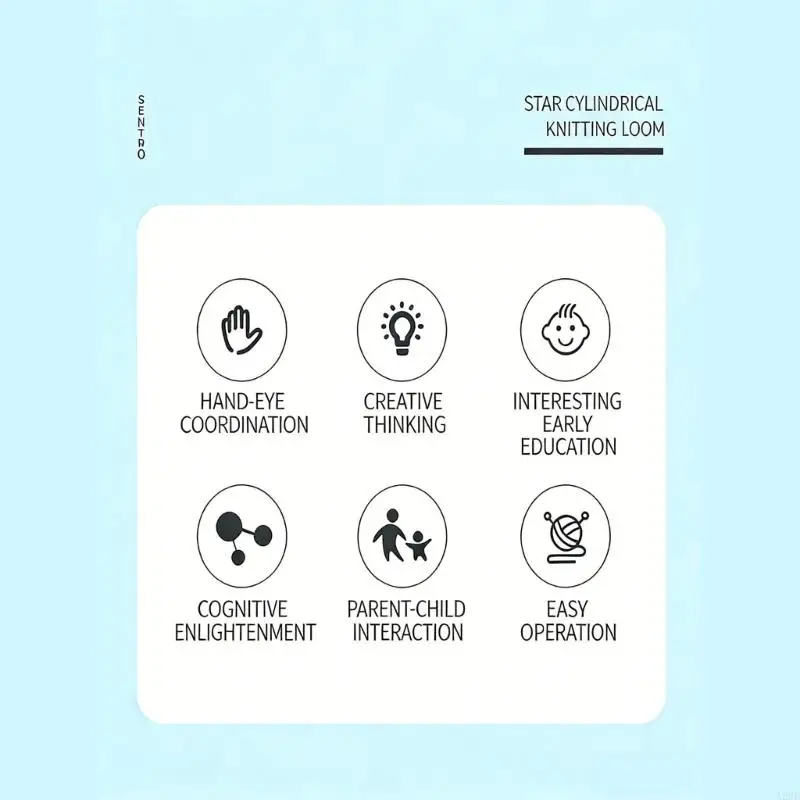 Divertente giocattolo artigianale fatto a mano per bambini Giocattolo per lavoro a maglia con ago 40/48 Operazioni semplici e