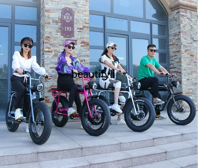 E132 مركبة للطرق الوعرة متغيرة السرعة دراجة الثلج الجبلية واسعة الإطارات تعزيز البطارية مركبة كهربية