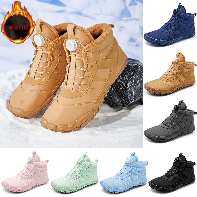 

Новые зимние ботинки для родителей и детей, мужские и женские зимние ботинки для босиком, водонепроницаемые уличные нескользящие теплые повседневные кроссовки для мальчиков и девочек