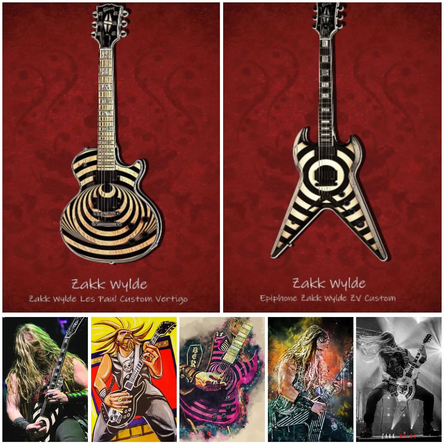 zakk wylde Poster Canvas Art Poster and Wall Art Picture Print Modern Family bedroom Decor Posters