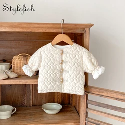 Autumn and winter new style 0-3 years old baby clothes, baby boys and girls, love pressed cotton and velvet outwear,  cardigan