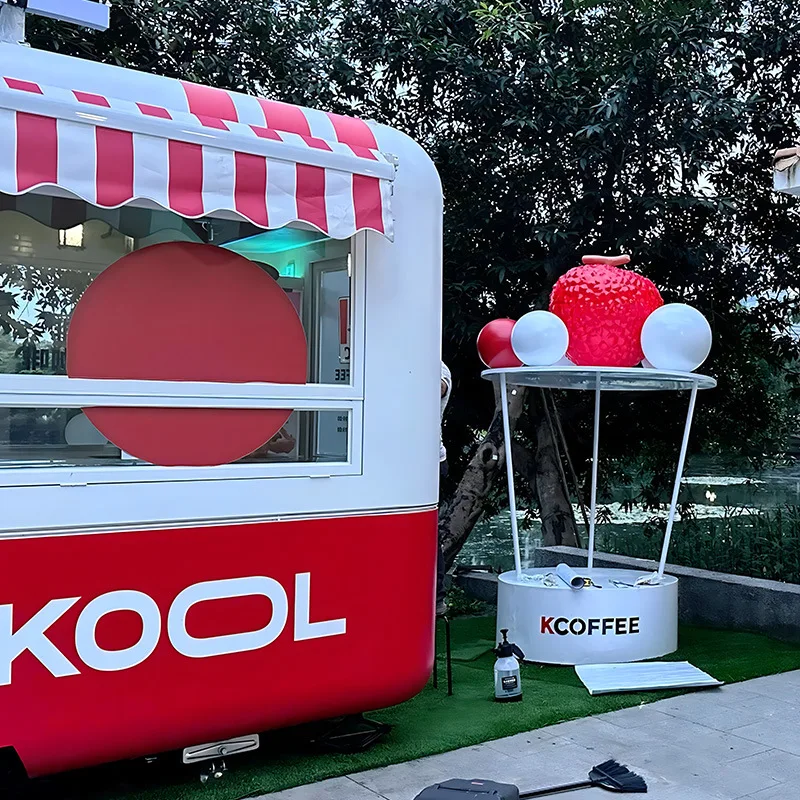Portable Food Trailer Commercial Mobile Catering Cart Street Food Kiosk Outdoor Fast Food Solution