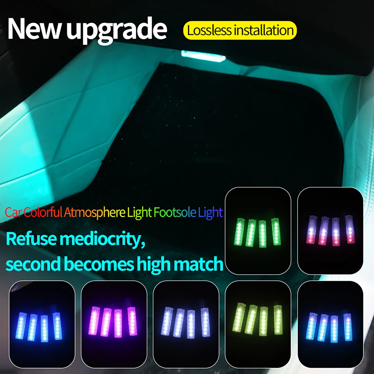 New Car Ambient Light Center Console Dashboard Neon Tubes For Tesla Model 3/Y Symphony RGB Interior Lights with App Controller