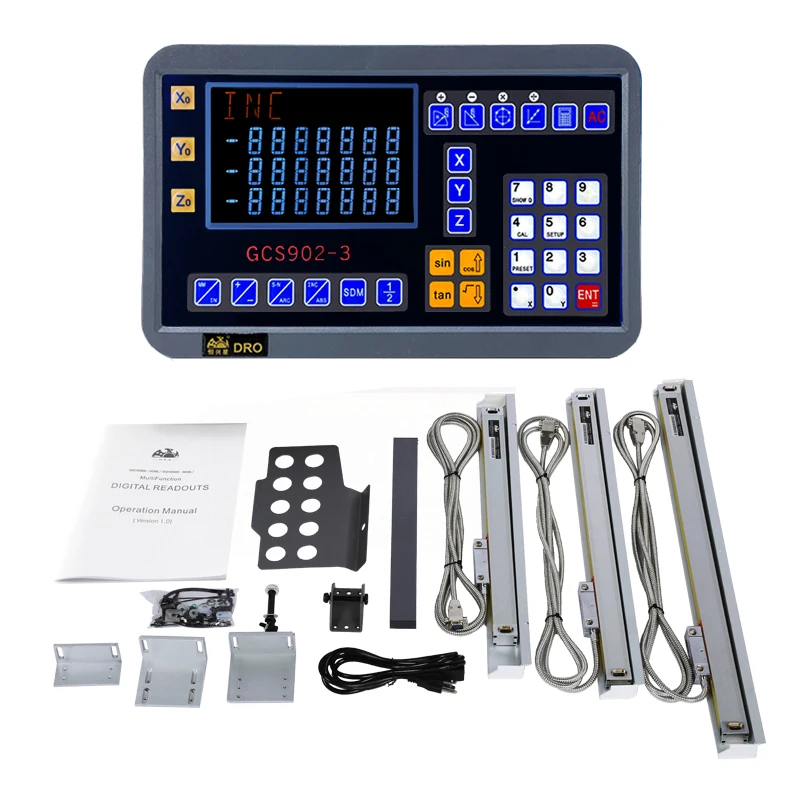 HXX 2 3 assi griglia Display di lettura digitale a controllo numerico Set DRO misurazione scala lineare righello ottico tornio contatore fresatrice
