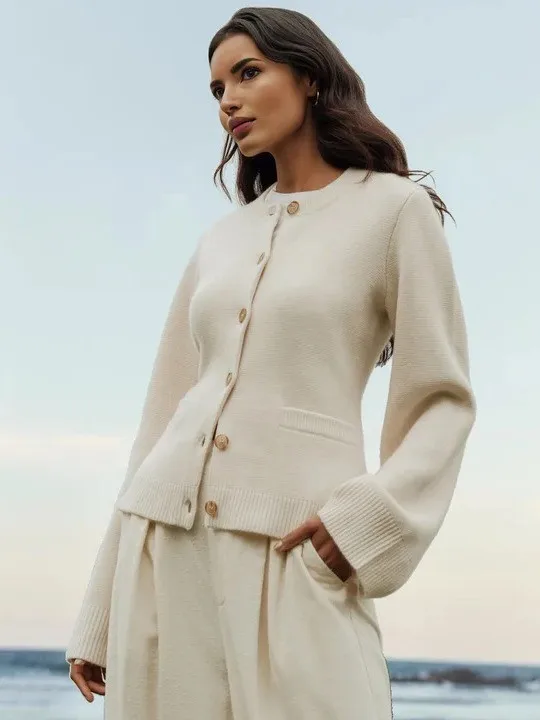 Truien Truien Vesten Dames en met crop top samen Gedraaid garen Textuurontwerp Normaal lijntekeningen Veelkleurig Frans sexy