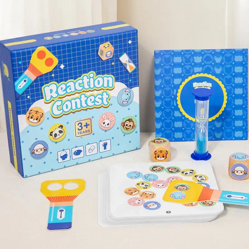 Gioco da tavolo con riconoscimento visivo Giochi di riconoscimento con motivi animali carini Materiale scolastico per le vacanze per bambini dai 3 anni ai più giocatori