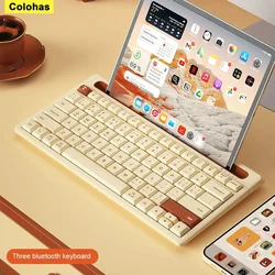 Bluetooth Keyboard 87 Keys Silent Mini Mute Keyboard for Notebook iPad Air Laptop Bluetooth Keyboard for Huawei Tablet Computer