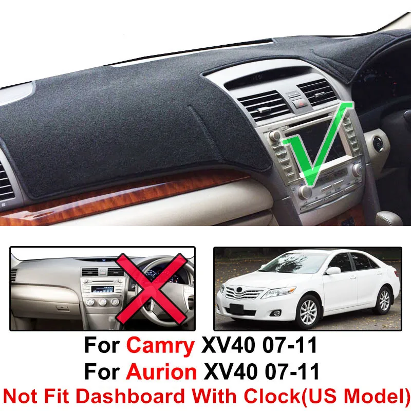 For Toyota Camry Aurion 2007 2008 2009 2010 2011 Car Styling Dashboard Cover Mat Pad Dashmat Sunshade Carpet Rug Car Accessories