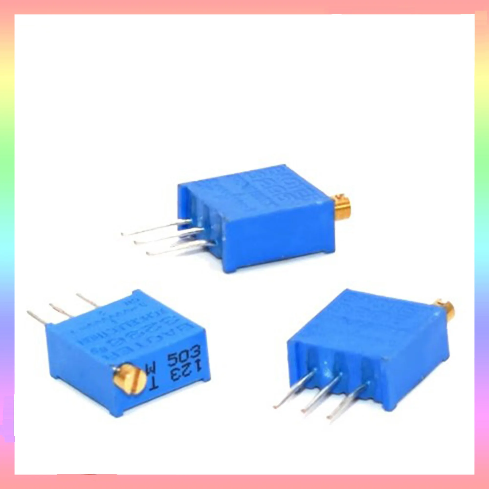 10PCS 3296 potentiometer Kit High Precision 3296W Variable Resistor 100R -1M 200R 500R 1k 2k 5K 10K 20K 50K 100K 200k 500k