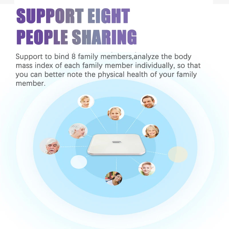 تطبيق منزلي عالي الجودة، اتصال حر الدهون في الجسم، وزن رقمي، مقياس ذكي، مؤشر كتلة الجسم، دقة عالية #5
