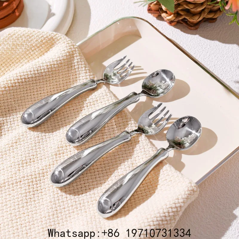 304-stainless-steel-children's-fork-and-spoon-set-home-baby-learning-to-eat-complementary-food-spoon