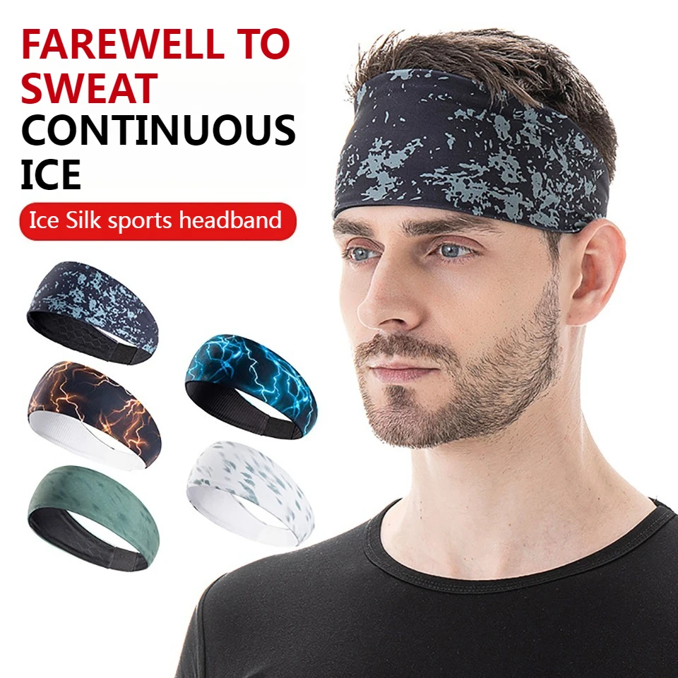 KoKossi Sports Headband Running Sweatband Elastic Absorbent Sweat Breathable Hair Band Cycling Basketball Yoga Head Band Unisex