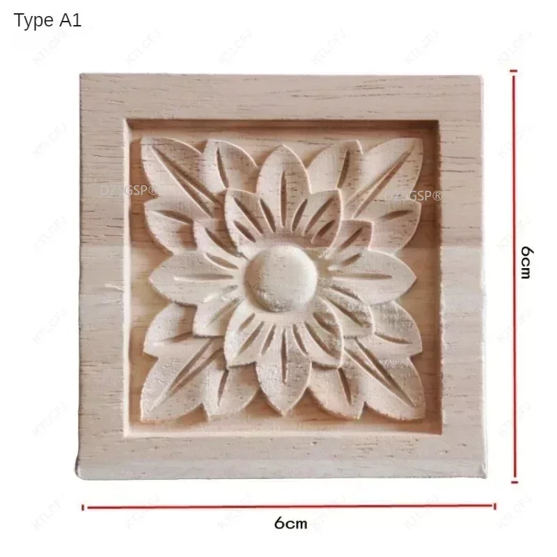 Aplikacja na drewno naklejka klasyczna wyszukana kwiatowa drewniane naklejki wystrój domu w stylu Vintage drewniane figurki rama drewno