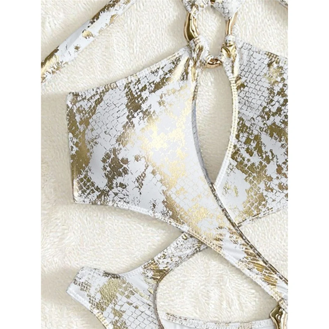 Sexy Badeanzug mit Bauchausschnitt, Leoparden- und Schlangenhautmuster, Damen-Badeanzug, einteiliger Badeanzug, Damen-Neckholder-Badeanzug mit hohem Beinausschnitt, Badebekleidung, Badeanzug V7972 – Detail 31