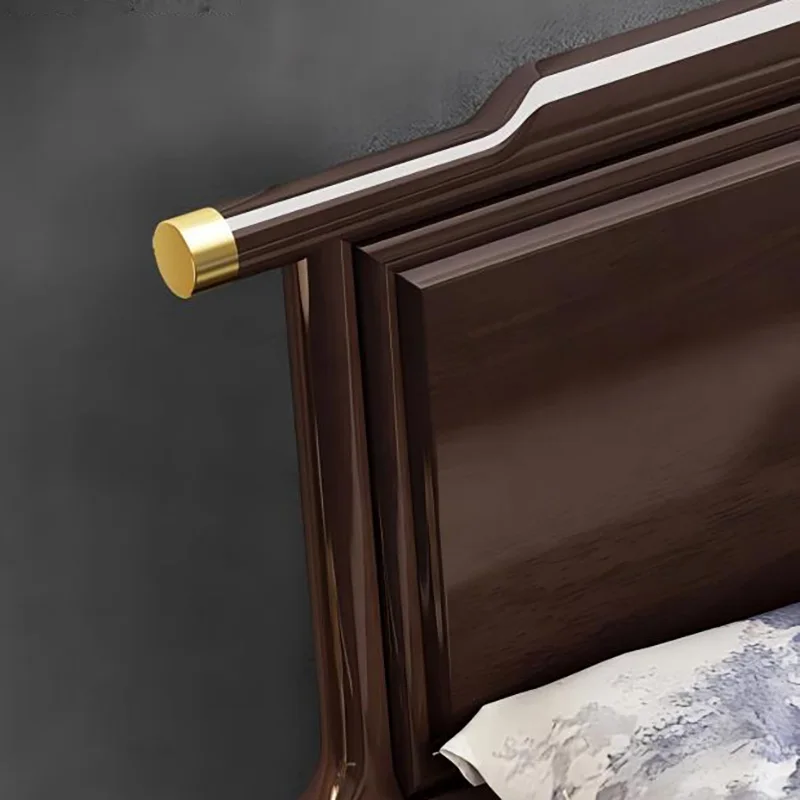 Wholesale price New Chinese design modern solid wood bed frame designs bedroom furniture king size wooden beds