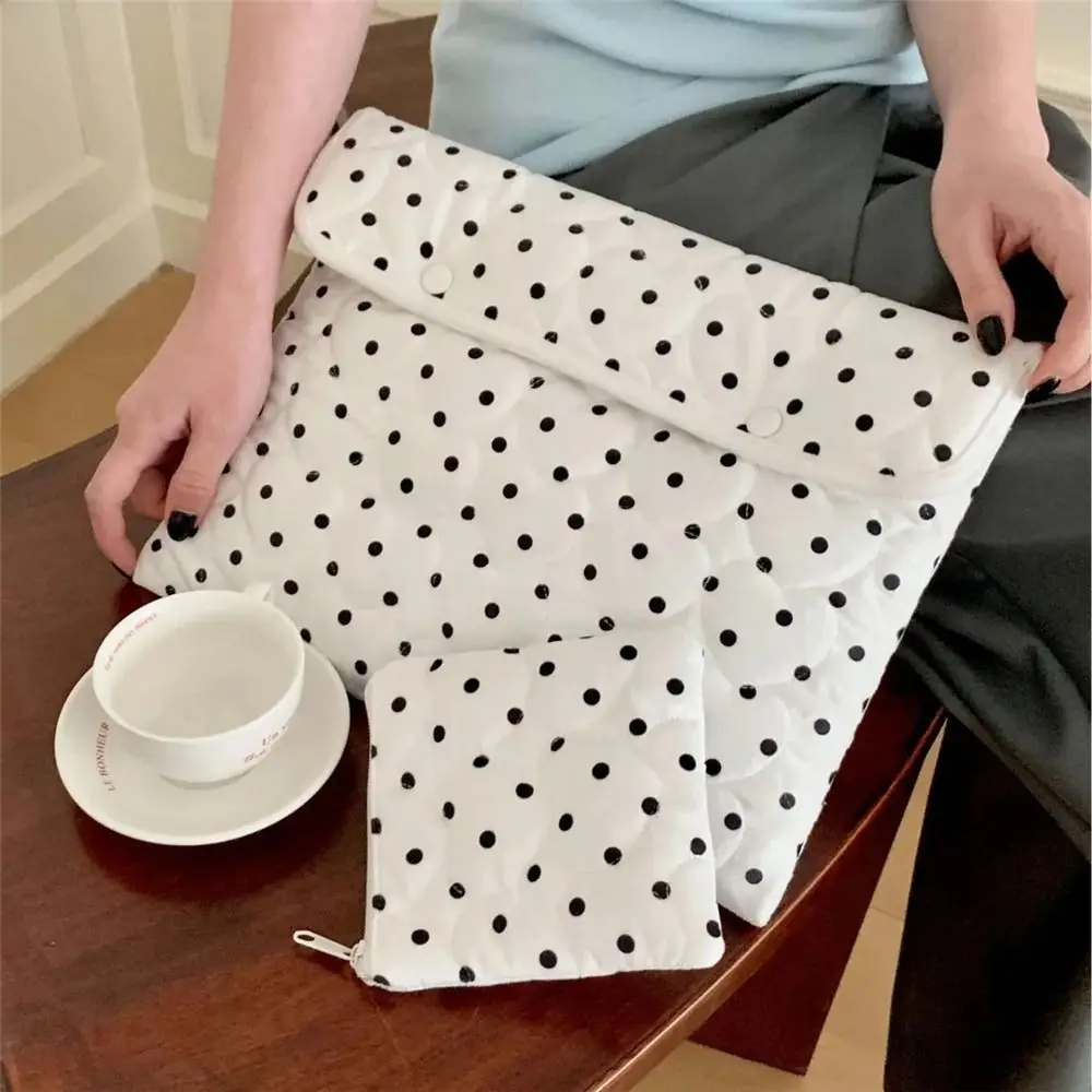 

Polka Dots Laptop Bag Cute Lightweight Notebook Pouch 13-14 inch Tablet Sleeve Case For Lenovo Dell Laptop Accessories