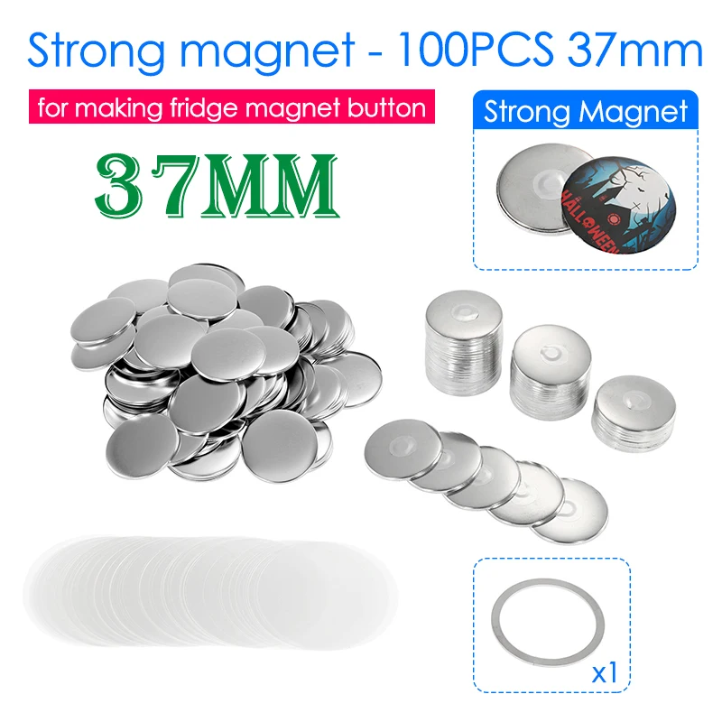 50/100PCS 25-75mm Magneet Koelkast Badge Pin Button Maker Onderdelen DIY Badge Button Pins voor kunst Ambachten Maken Koelkast Badges Set