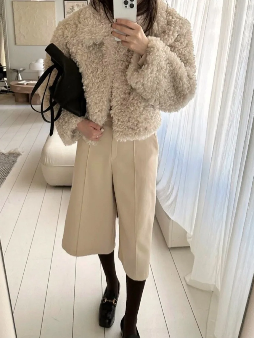 ラムファージャート レディース オルト スクエアカラー 春秋冬 カジュアルウェア 快適 ミディアム ソフト ファッショナブル