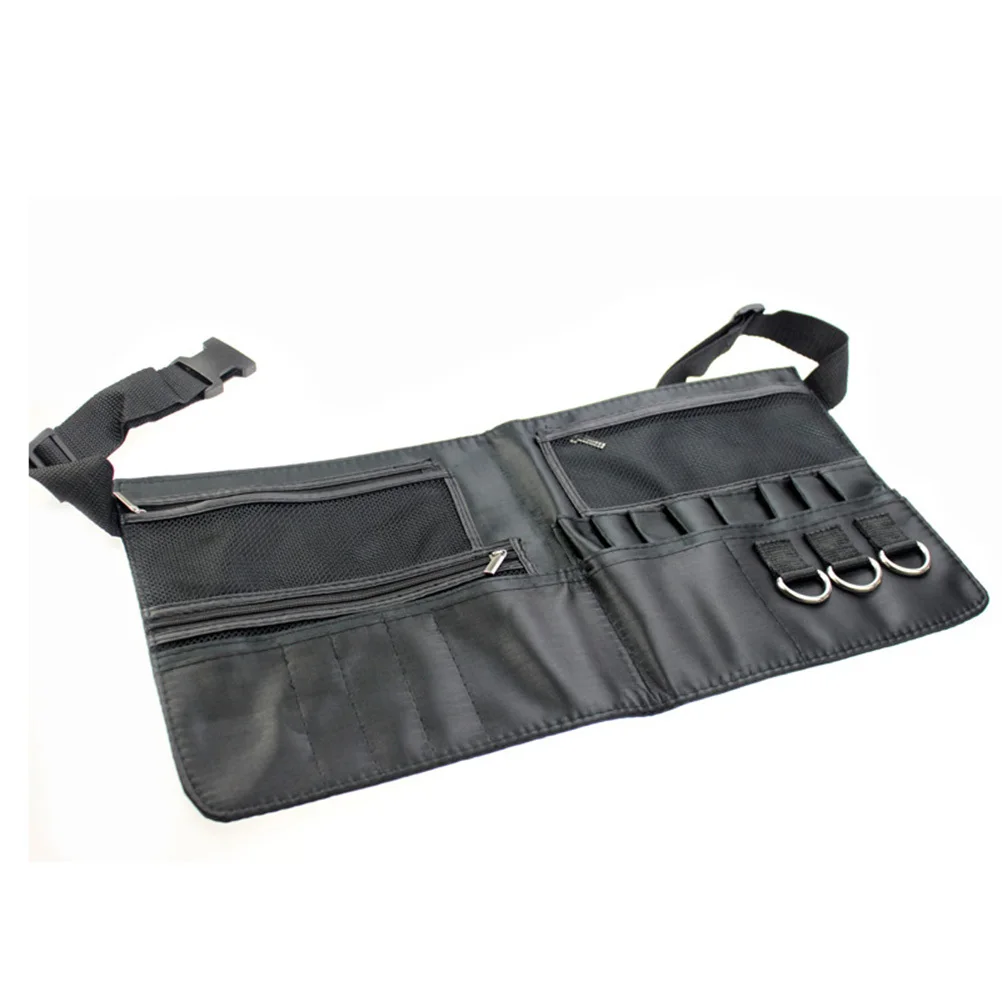 

Professional Makeup Waist Bag Pack Multiple Pocket Adjustable Belt Portable Makeup Tools Organizer Photo Purse Black