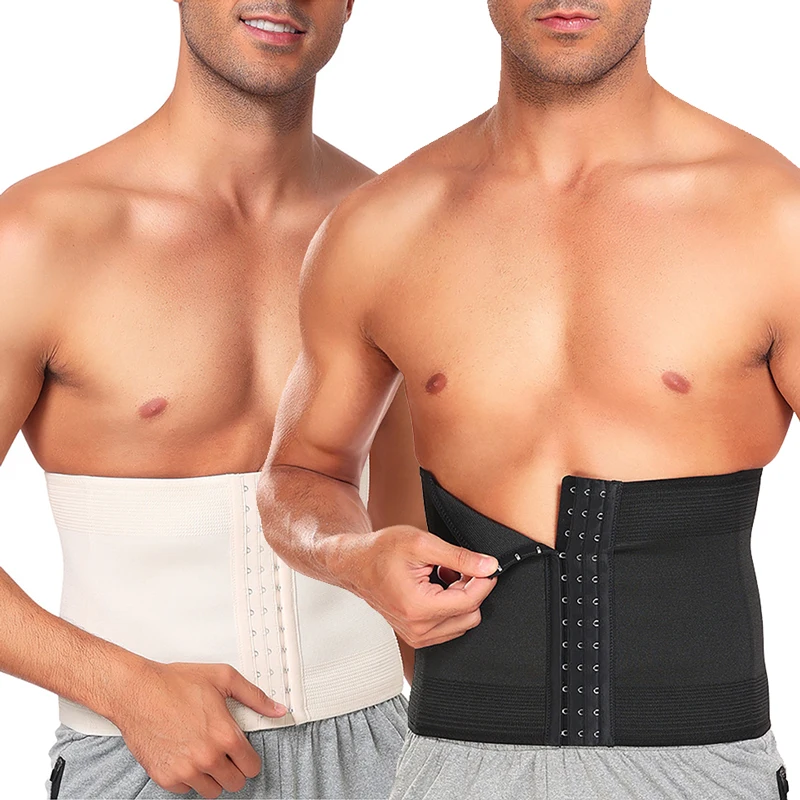 

Облегающий тренажер для талии для мужчин, компрессионный регулирующий триммер для живота, Корректирующее белье для похудения, тренировочный Дышащий Пояс