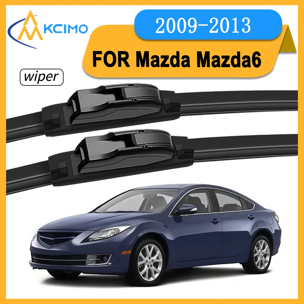 Komplettes 2-teiliges Frontscheibenwischer-Set mit leisen Wischerblättern für Mazda 6 GH1 / GH2 / GZ 2009-2013 Premium-Wischerblätter.