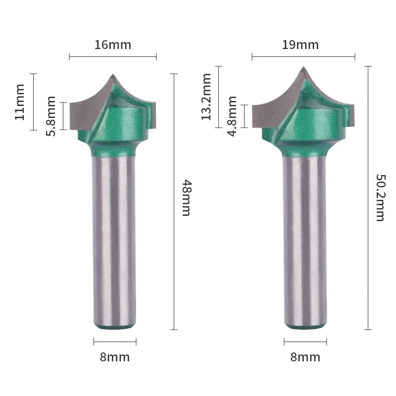 8MM Shank Carving Bit Router Bit Woodworking Milling Cutter For Wood Bit Face Mill Carbide Cutter End Mill