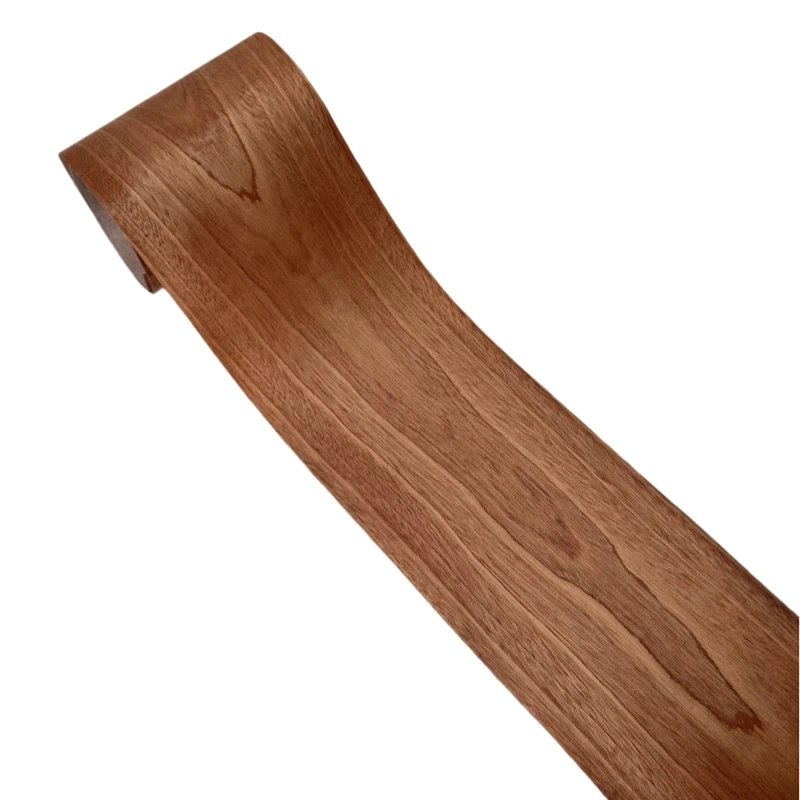 27*250cm Natural Crown Cut Sapele Veneer Sheets for DIY, Guitar, Stereo Speakers, Cabinets, WoodCrafts, Red Wood Veneer Roll