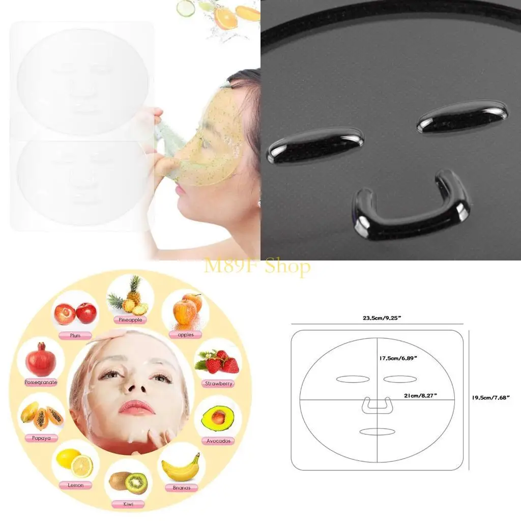 M89F 5pcs DIY لقناع الوجه صينية صينية صينية شفافة PVC الفاكهة الخضار