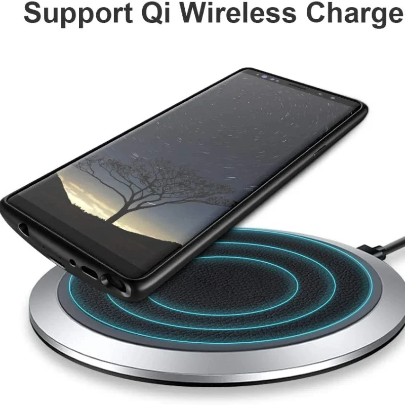 10000mAh Wireless Charging Power Bank Cover Battery Charger Case for Galaxy Note 9 Spare Battery Charger for Samsung Note 9