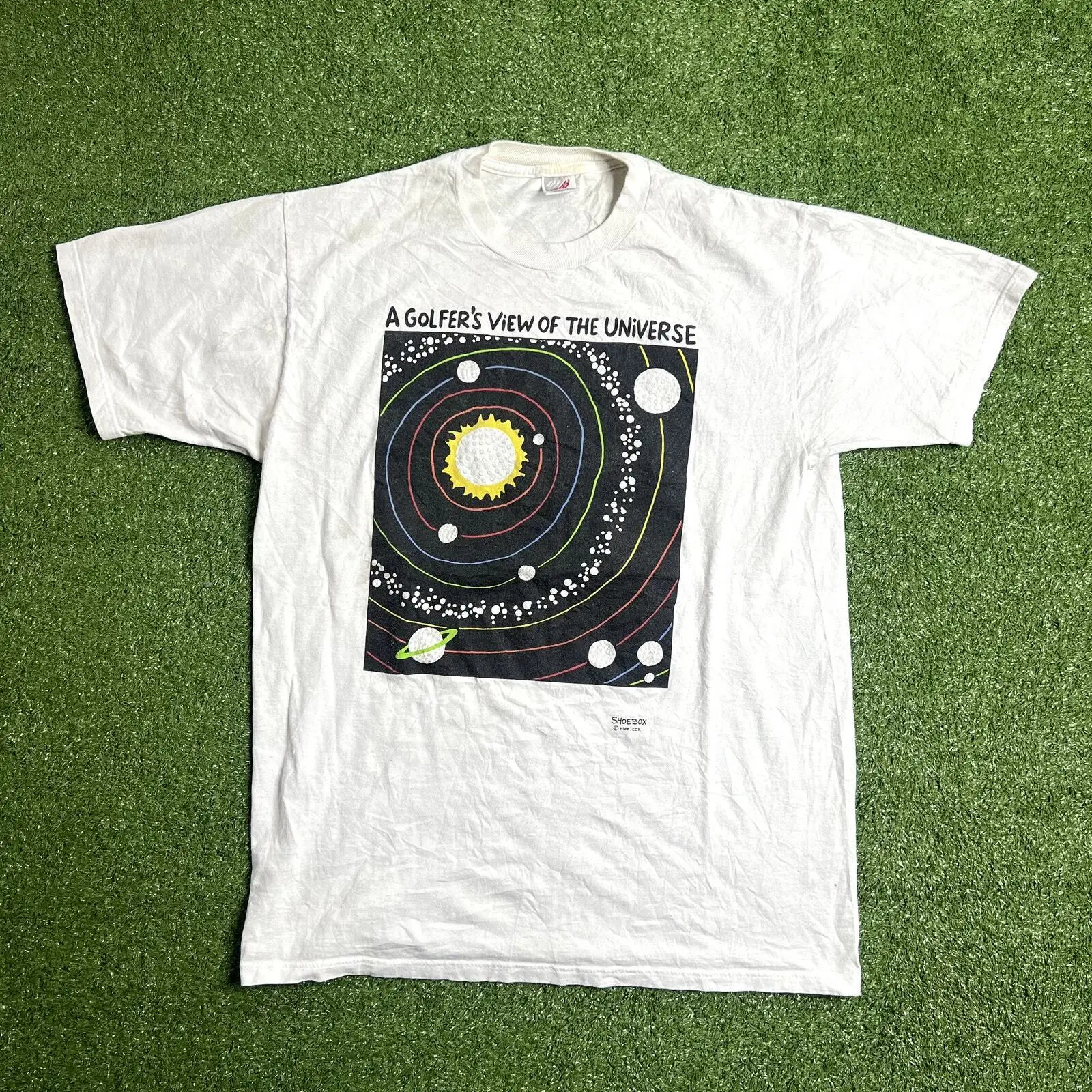 L:arge Vintage Golfers Universe T-Shirt